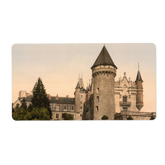 Etiqueta Chateau de Busset, perto de Vichy, França (Frente)