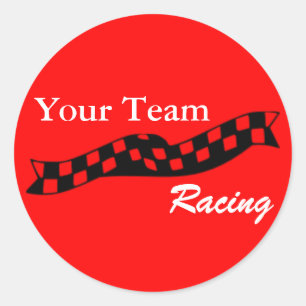 Etiqueta Checkered da equipe da raça da rusga da
