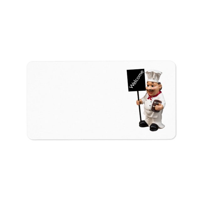 Etiqueta Chef Cook - Cartão de menu WELCOME (Frente)