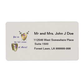 Etiqueta Cheio Armor de Deus