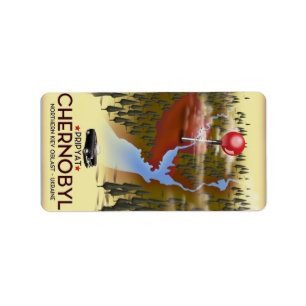 Etiqueta Chernobyl, Pripyat, ucrânia Viagem impressão