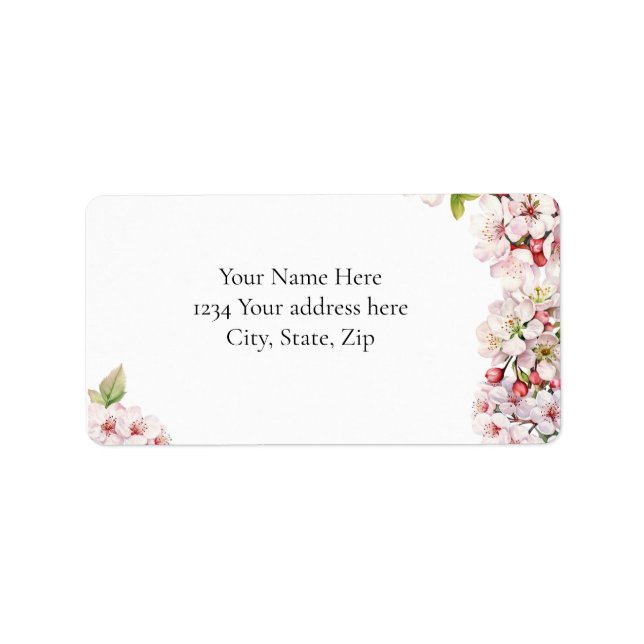 Etiqueta Cherry Blossom Address Label (Frente)