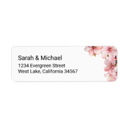 Etiqueta Cherry Blossom Return Address Label