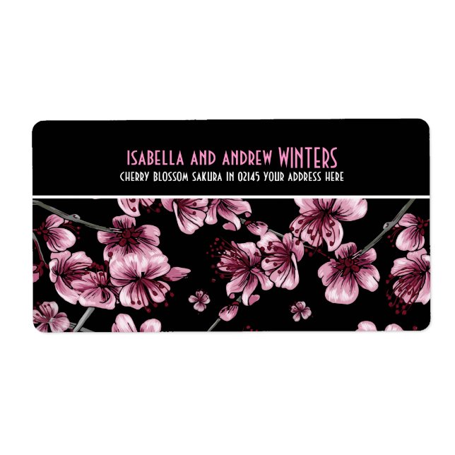 Etiqueta Cherry Blossoms Sakura (Frente)