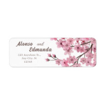 Cherry Blossoms Watercolor Floral Personalizado