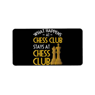 Etiqueta Chess Lover  O Que Acontece No Humor Do Chess Club