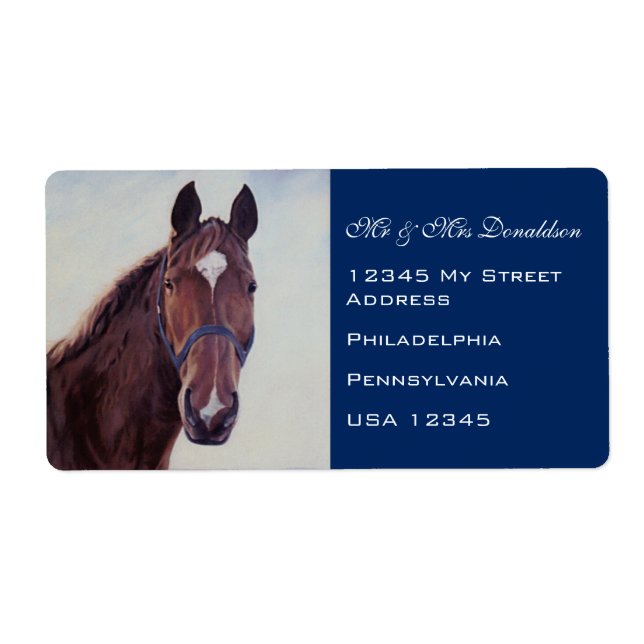 Etiqueta Chestnut Horse (Frente)