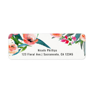 Etiqueta Chic de Floral de Verão Tropical do Havaí para Chá