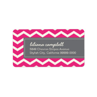Etiqueta Chic Hot Pink Chevron