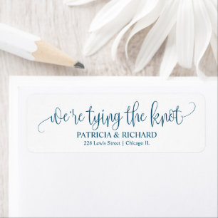 Etiqueta Chic Script Estamos Nos Casando Endereço de Retorn