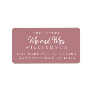 Etiqueta Chic Script Future Sr. Dr. Wedding Return Endereço