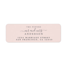 Etiqueta Chic Script Future Sr. Dr. Wedding Return Endereço