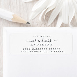 Etiqueta Chic Script Future Sr. Dr. Wedding Return Endereço