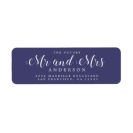 Etiqueta Chic Script Future Sr. Dr. Wedding Return Endereço