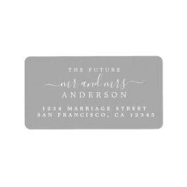 Etiqueta Chic Script Future Sr. Dr. Wedding Return Endereço