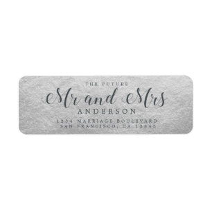 Etiqueta Chic Script Future Sr. Dr. Wedding Return Endereço