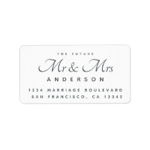Chic Script Future Sr. Endereço da Sra. Wedding