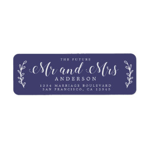Etiqueta Chic Script Future Sr. Marinho Blue Return Endereç