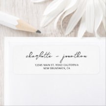 Chic Simple Wedding Return Address