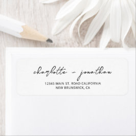 Etiqueta Chic Simple Wedding Return Address