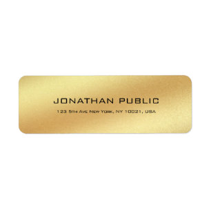 Etiqueta Chic Simples e Simples, Dourado, Elegante