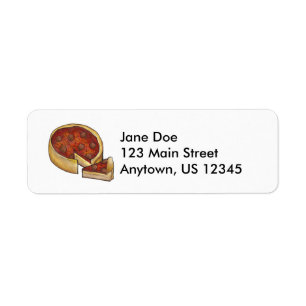 Etiqueta Chicago Deep Dish Pepperoni Pizza Pie Foodie