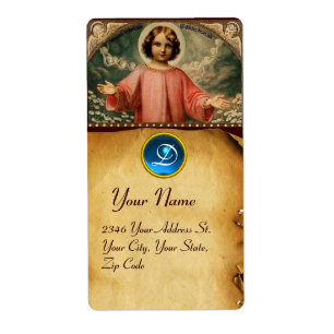 ETIQUETA CHILD JESUS COM ANGELS, PAPEL