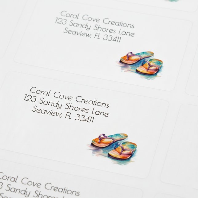 Etiqueta Chinelos Rainbow Reef, personalizados (Criador carregado)