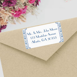 Etiqueta Chinoiserie Delft Blue ・ Personalizado