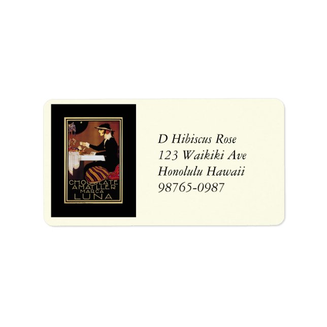 Etiqueta Chocolat Amatller Marc Luna (Frente)