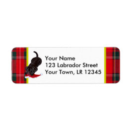 Etiqueta Chocolate Lab Puppy com Natal