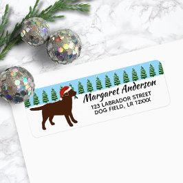 Etiqueta Chocolate Labrador Papais noeis de Natal Endereço