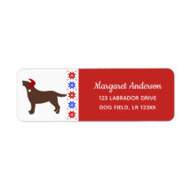 Chocolate Labrador Silhouter Papais noeis de Natal