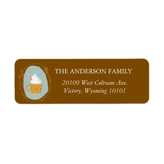 Etiqueta Chocolate Quente de Natal (Frente)