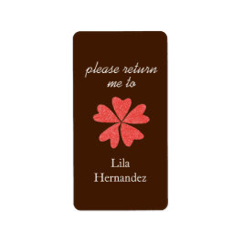 Etiqueta Chocolate & red bookplates