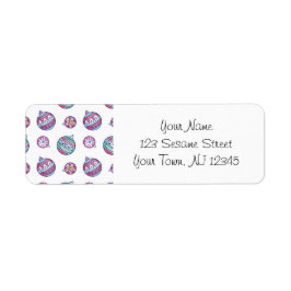 Etiqueta Christmas Address Labels with Ornaments