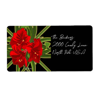 Etiqueta Christmas Amaryllis Garden Vibrant