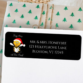 Etiqueta Christmas Bee Singing Bee Merry! Return Address
