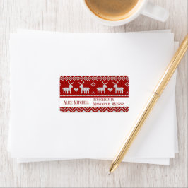 Etiqueta Christmas Knitted Sweater Return Address Labels