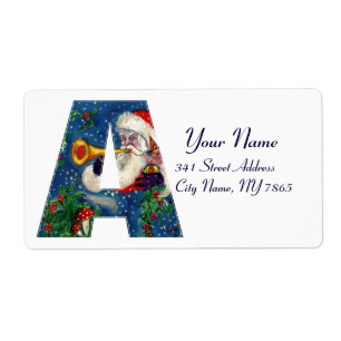 ETIQUETA CHRISTMAS R LETTER / SANTA CLAUS BUGLER