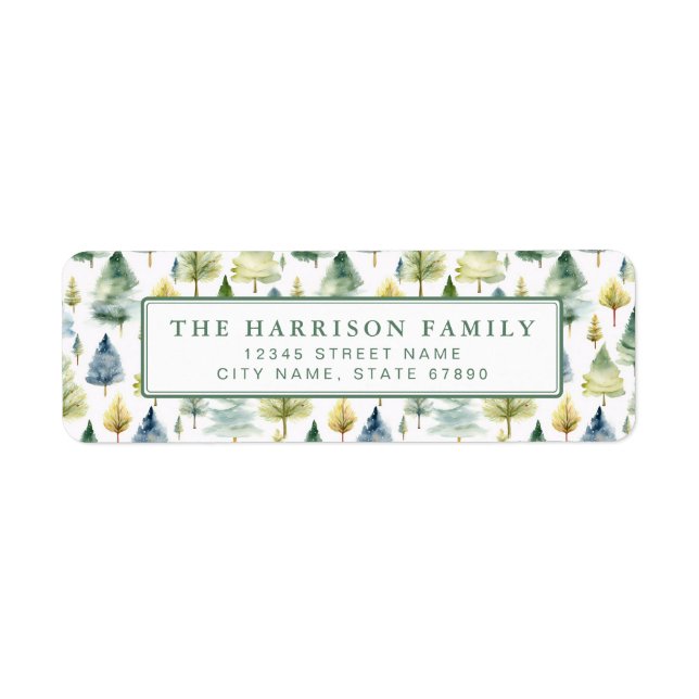 Etiqueta Christmas Return Address Labels (Frente)