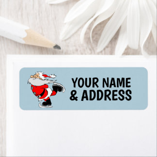 ETIQUETA CHRISTMAS SANTA CLAUS RETURN ADDRESS LABELS