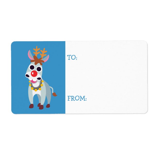 Etiqueta Christmas Shane, o Donkey (Frente)