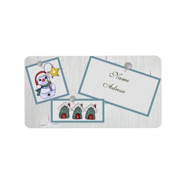 Etiqueta Christmasbild  adressaufkleber (Frente)