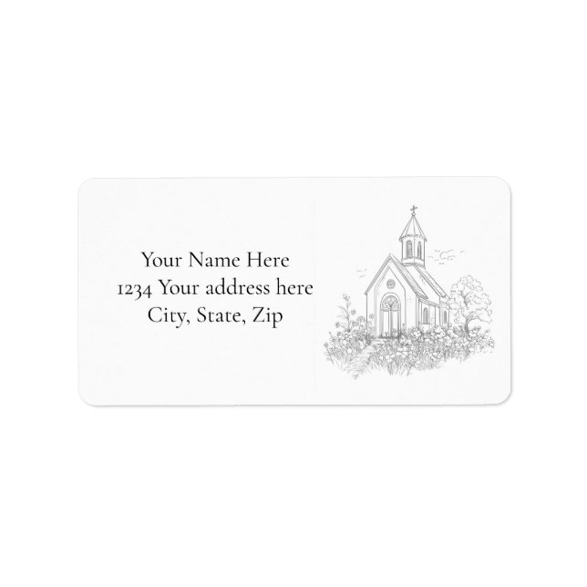 Etiqueta Church Address Label (Frente)