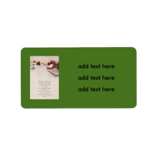 Etiqueta Church Christian Snow Winter