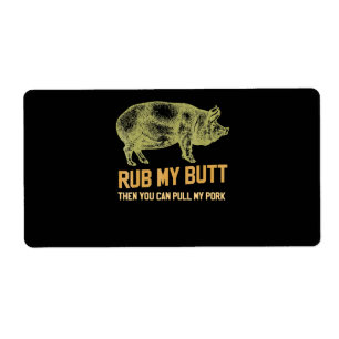 Etiqueta Churrasco CHURRASCO Grill Pig Funny Pork Id Fuma
