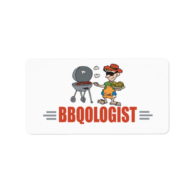 Etiqueta Churrasco engraçado (Frente)