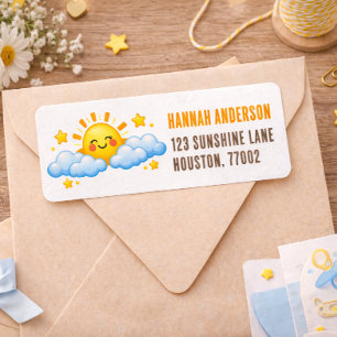 Etiqueta Chuva de Estrelas Baby shower