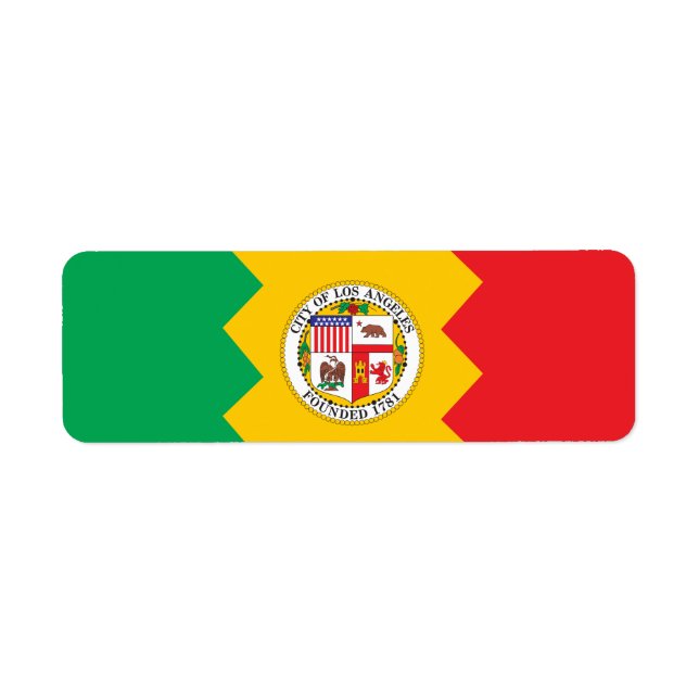 Etiqueta Cidade da bandeira de Los Angeles (Frente)